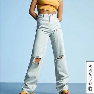 Pacsun Eco Gray ripped 90s boyfriend jeans
